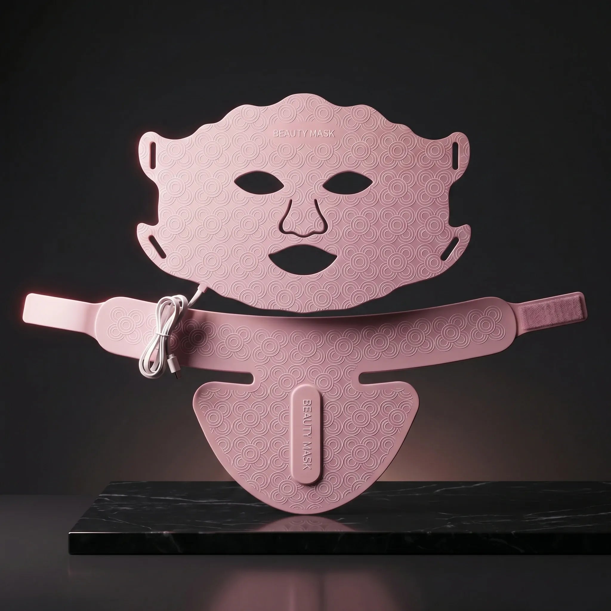 Red Light LED Facial Photon Rejuvenation Device With Silicone Beauty Mask